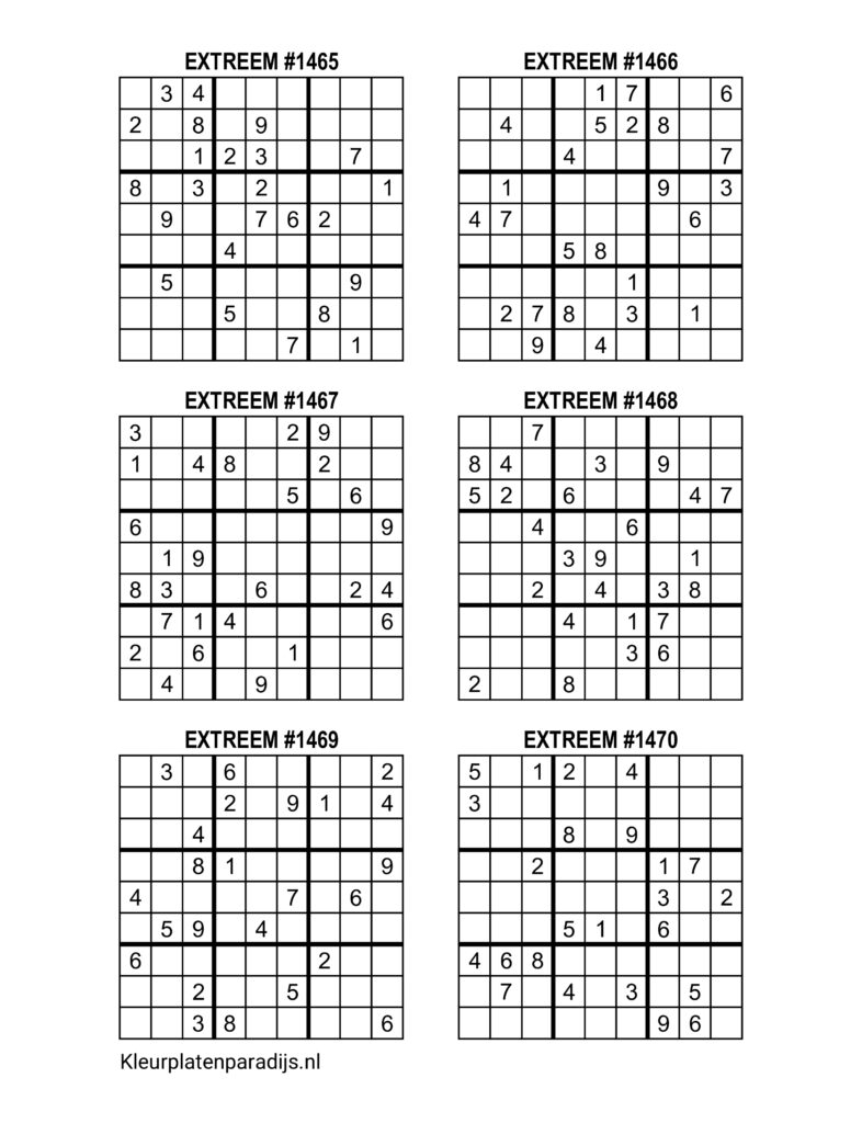 Sudoku Extreem 11