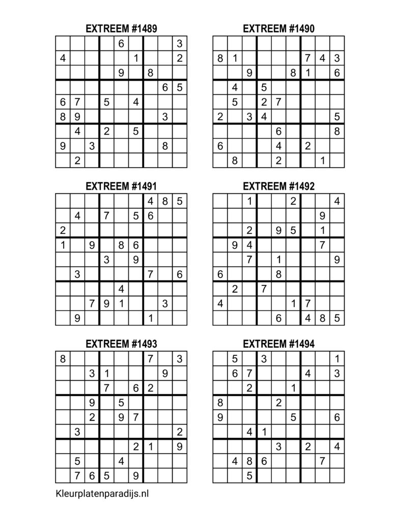 Sudoku Extreem 15