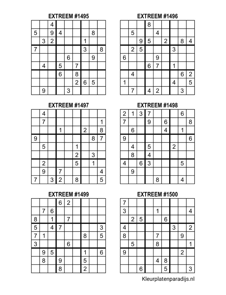 Sudoku Extreem 16