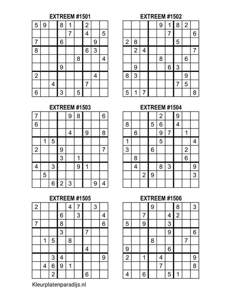Sudoku Extreem 17