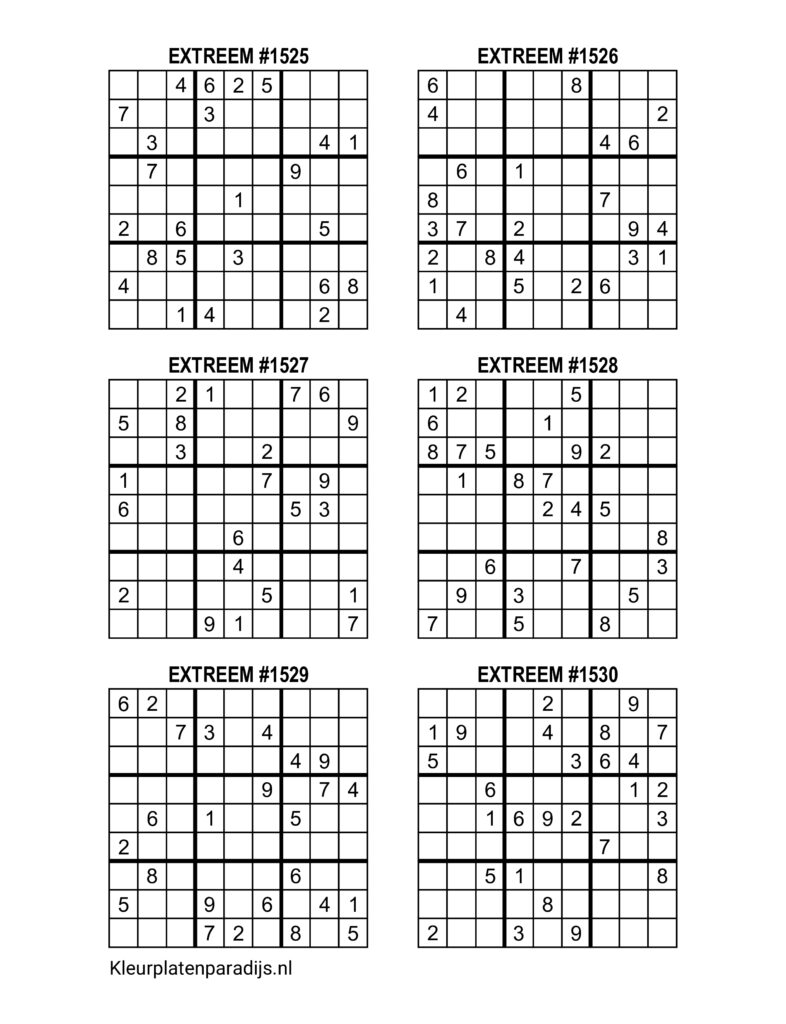 Sudoku Extreem 21
