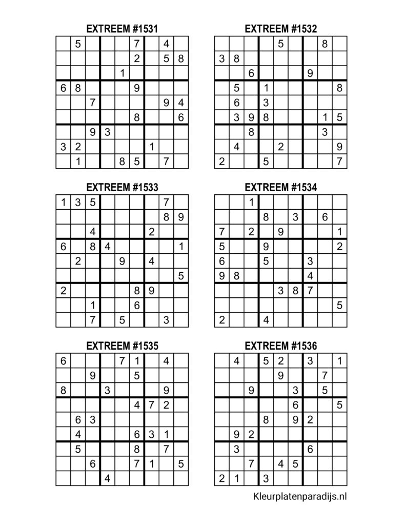 Sudoku Extreem 22