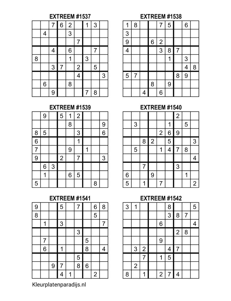 Sudoku Extreem 23