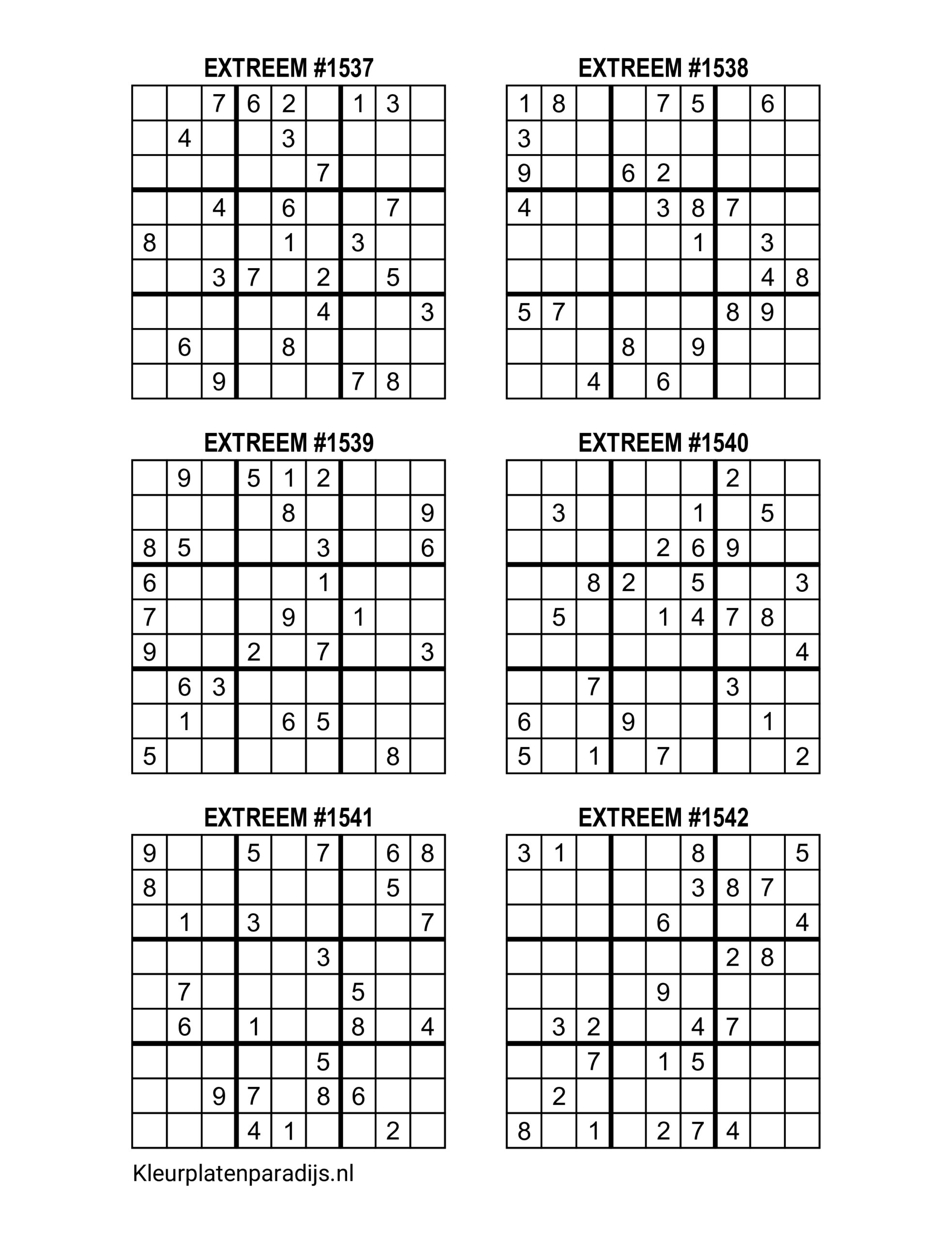 Sudoku Extreem 23