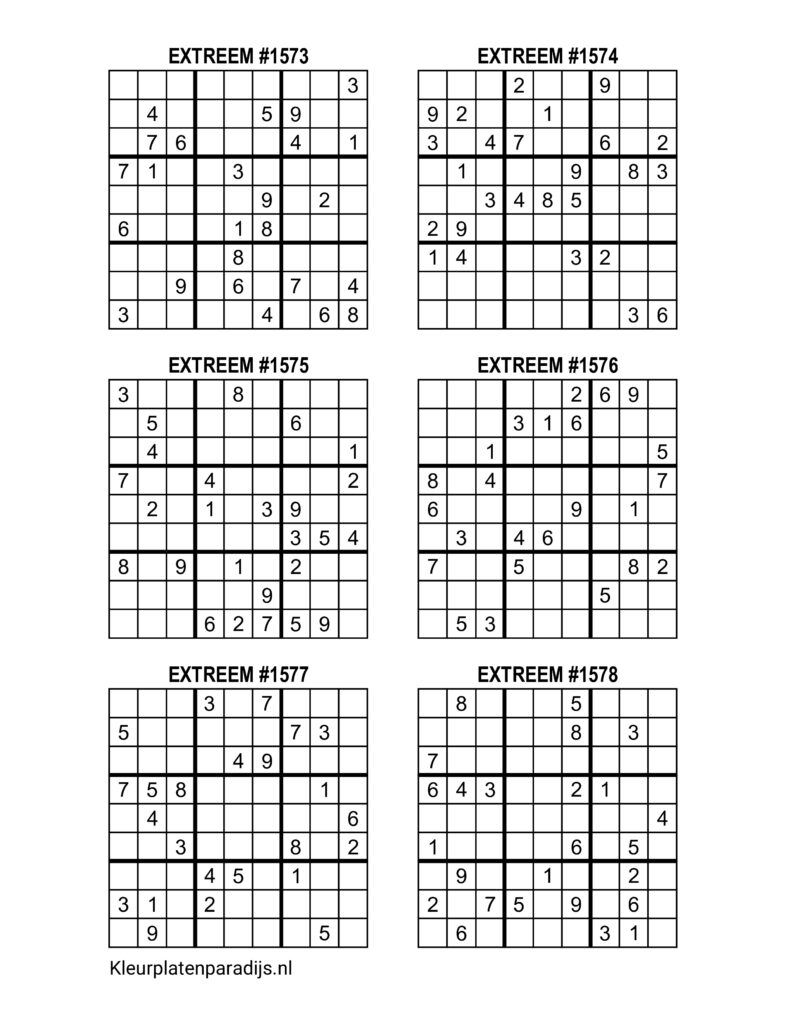 Sudoku Extreem 29