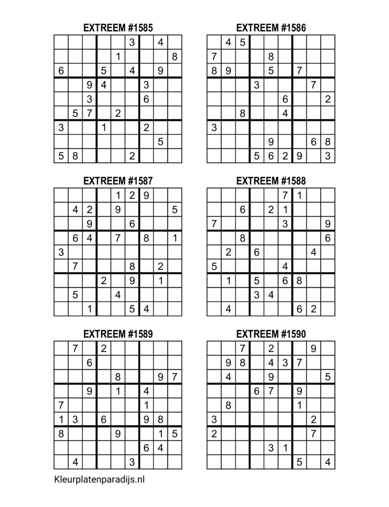 Sudoku Extreem 31