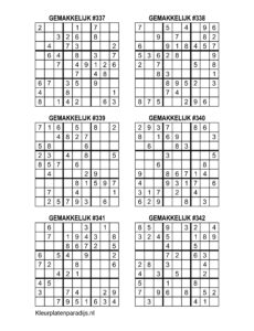 Sudoku Makkelijk 4