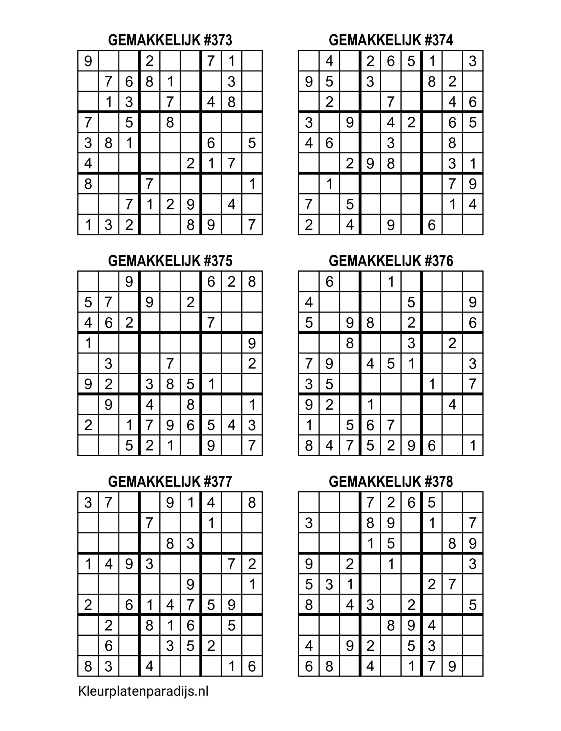 Sudoku Makkelijk 10