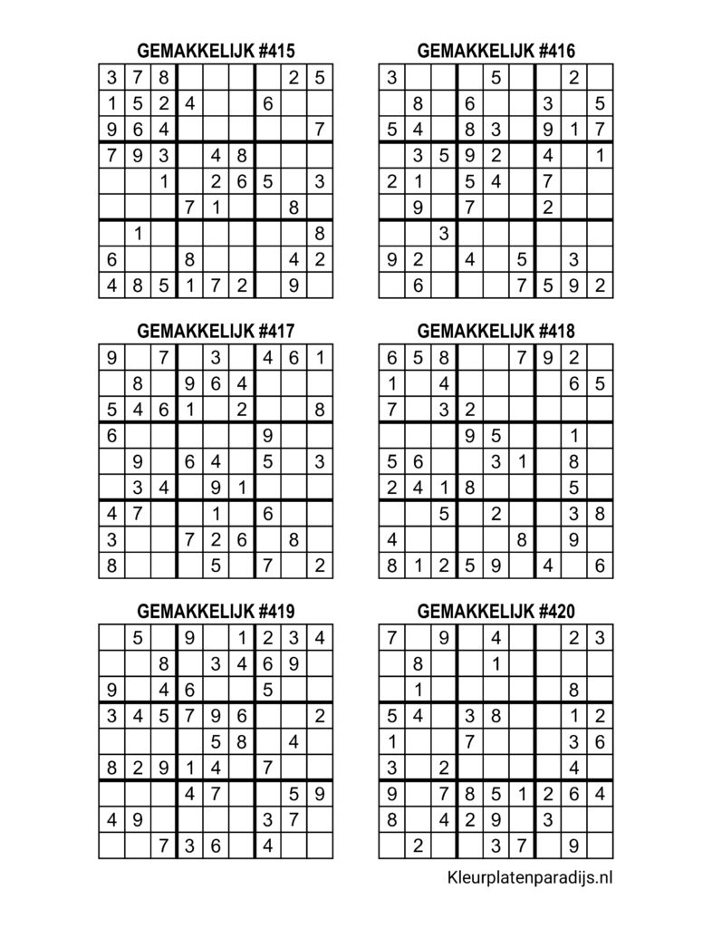 Sudoku Makkelijk 17
