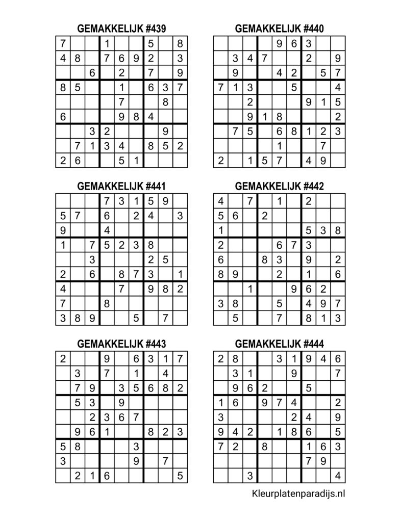 Sudoku Makkelijk 21