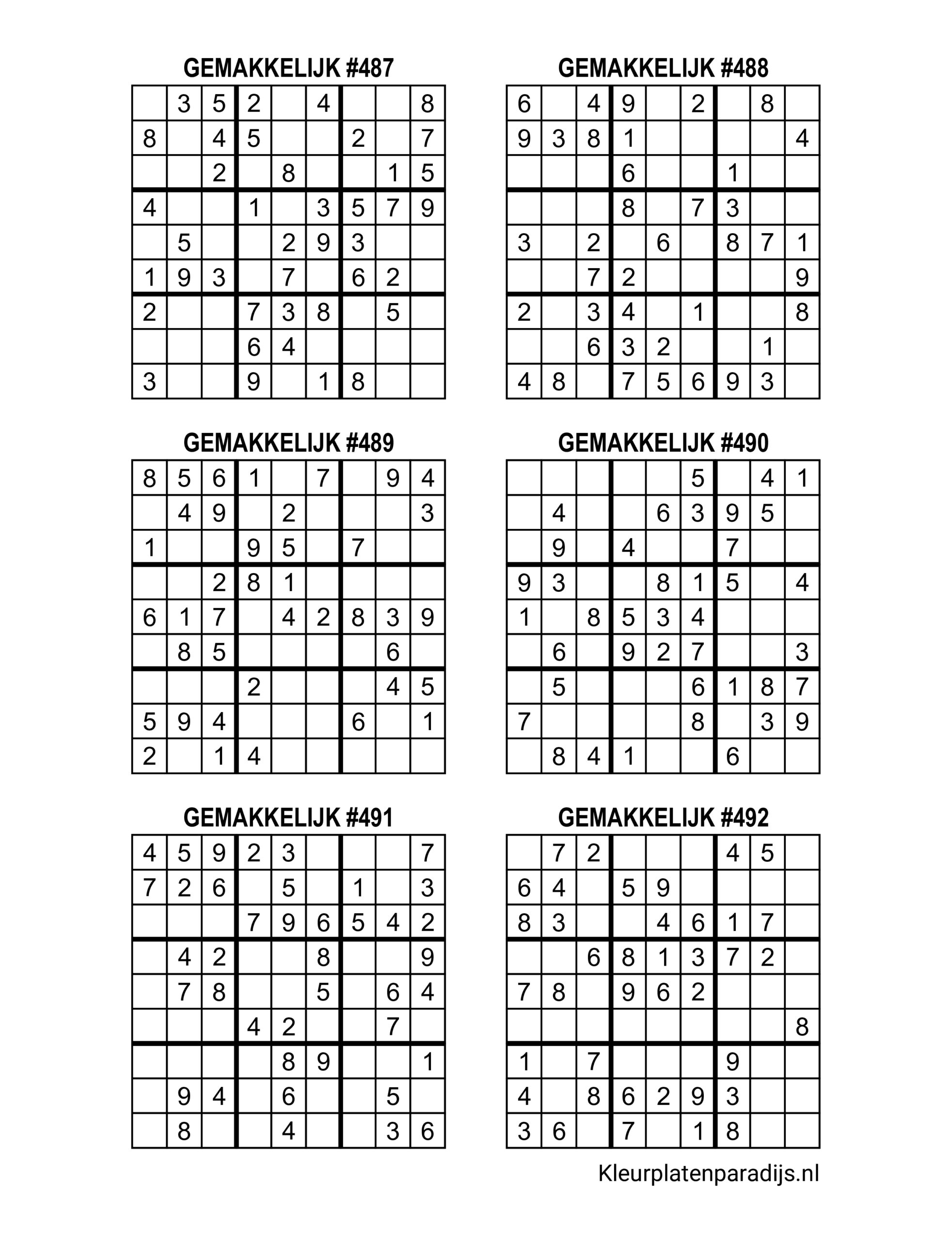 Sudoku Makkelijk 29