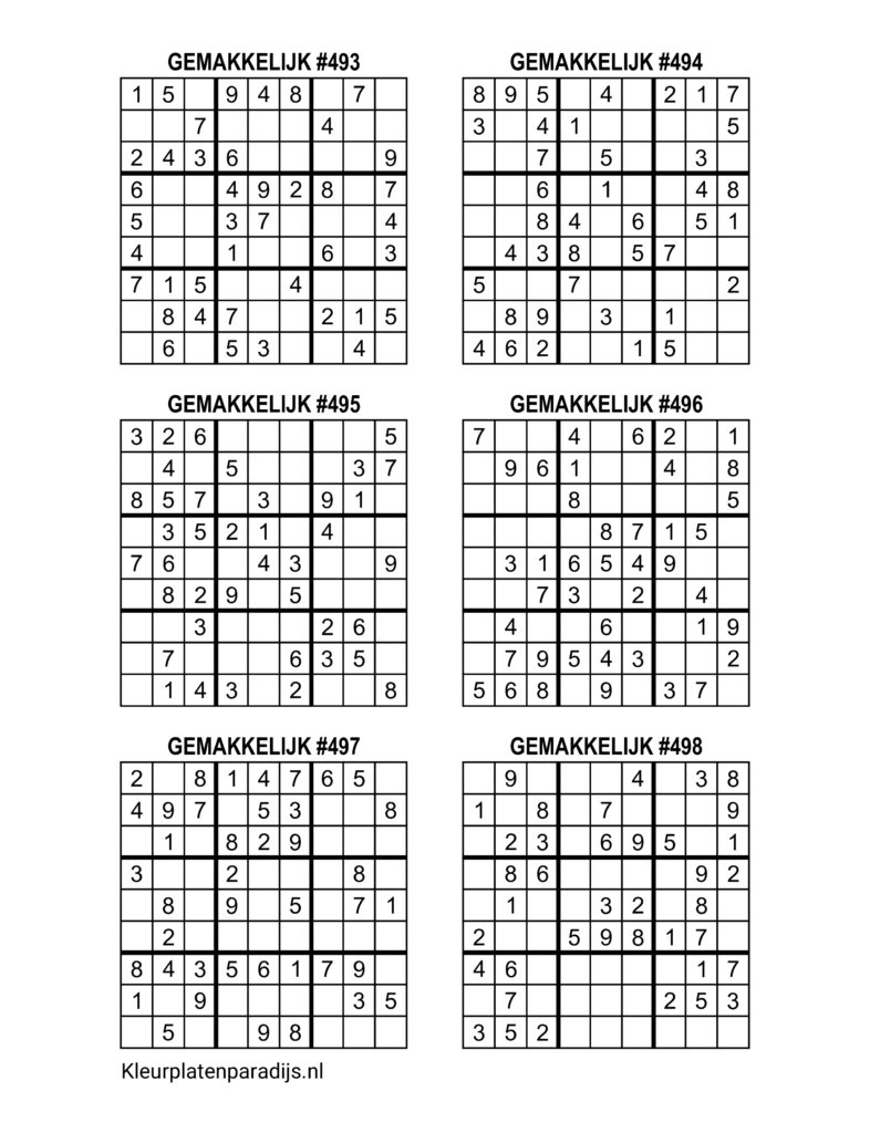 Sudoku Makkelijk 30