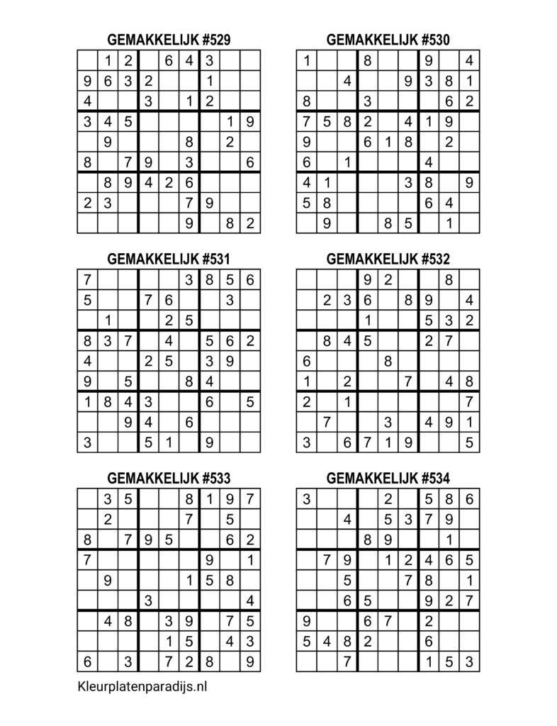 Sudoku Makkelijk 36
