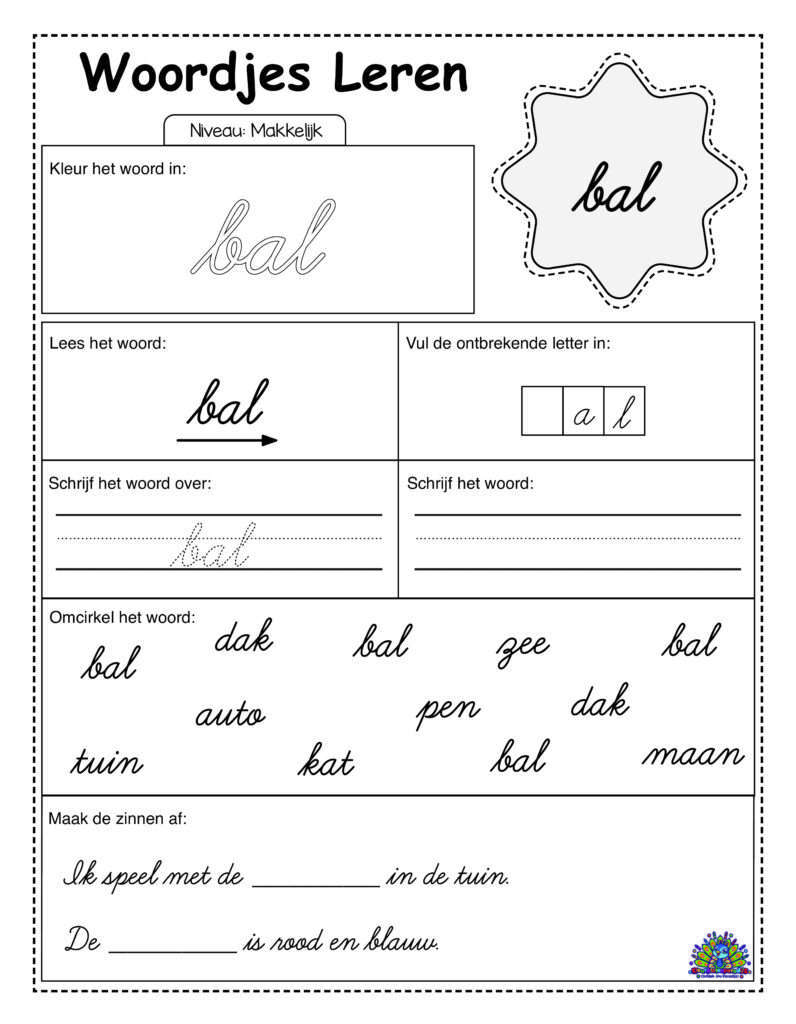 Easy Dutch 30 cursive worksheets 1