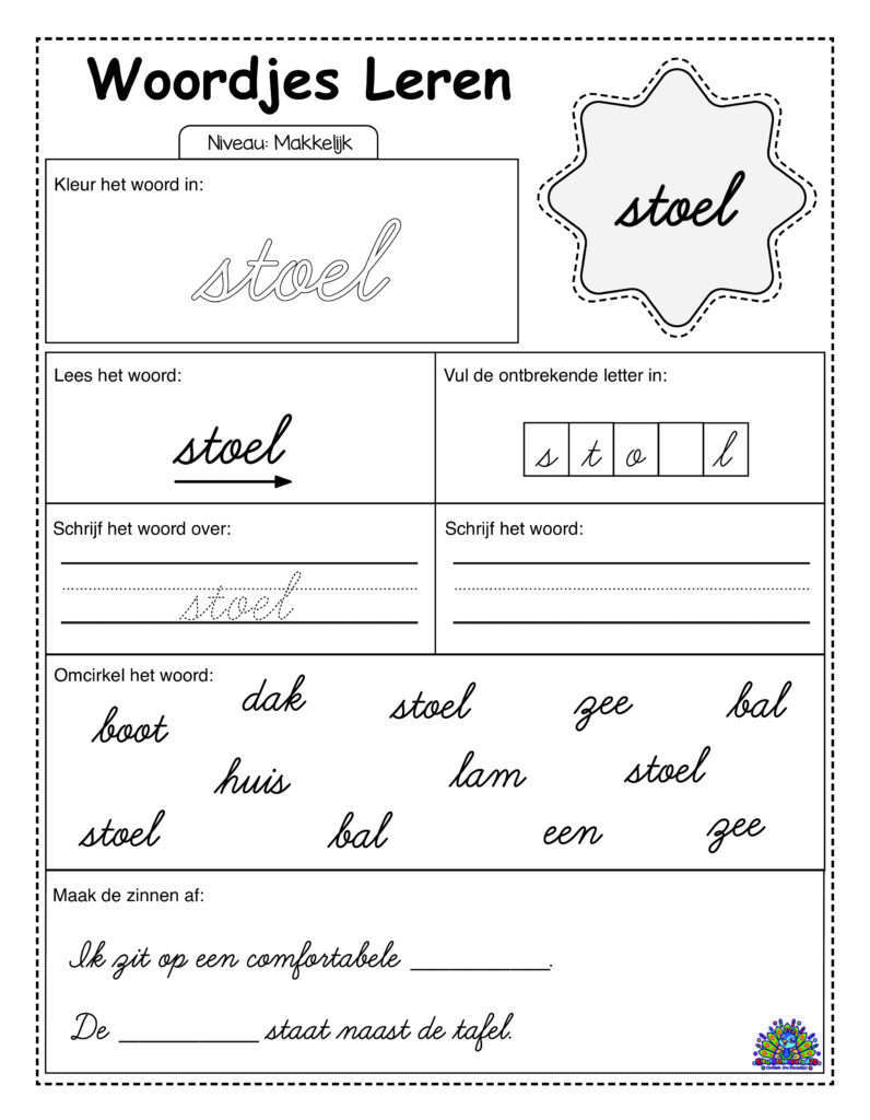 Easy Dutch 30 cursive worksheets 9