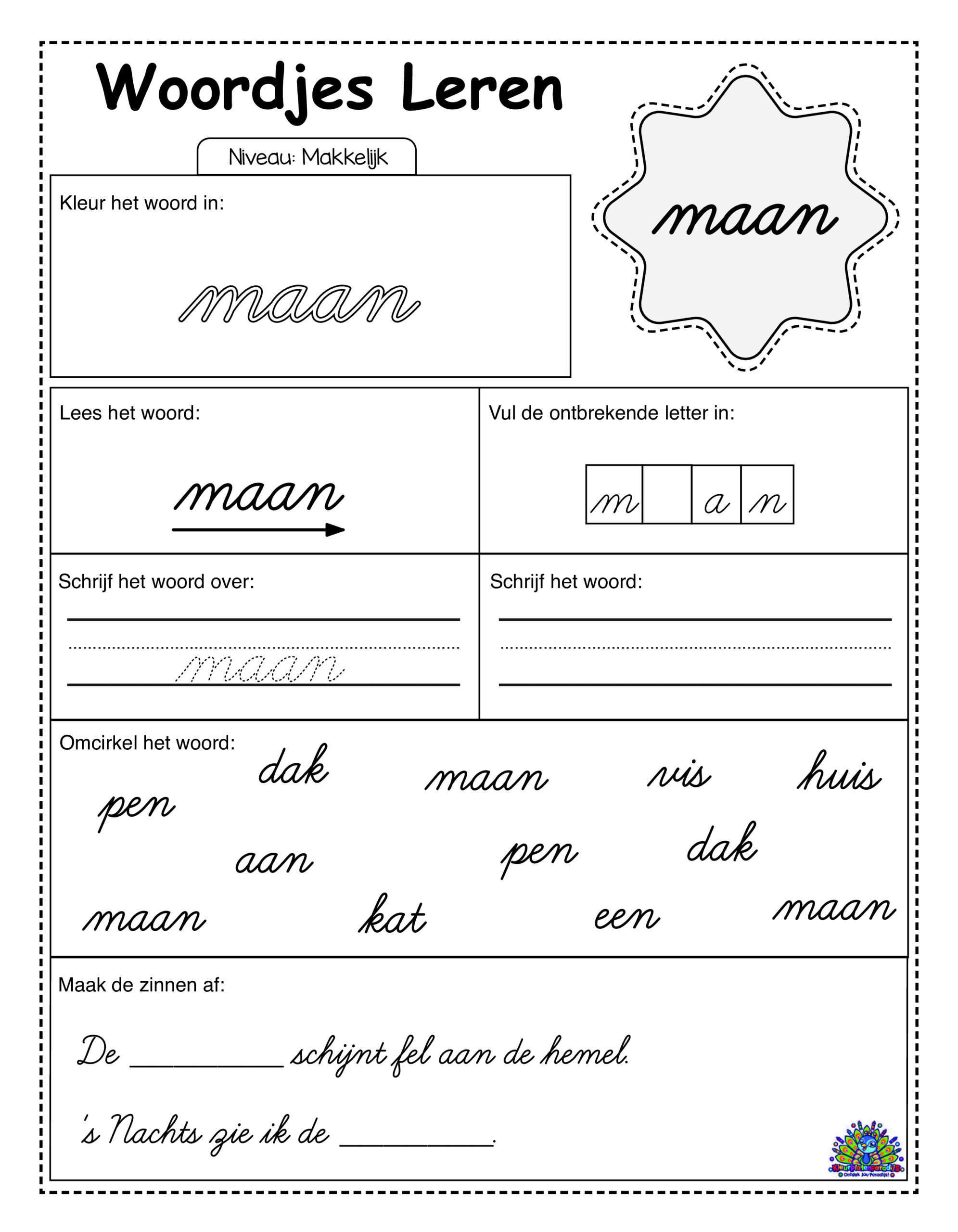 Easy Dutch 30 cursive worksheets 11