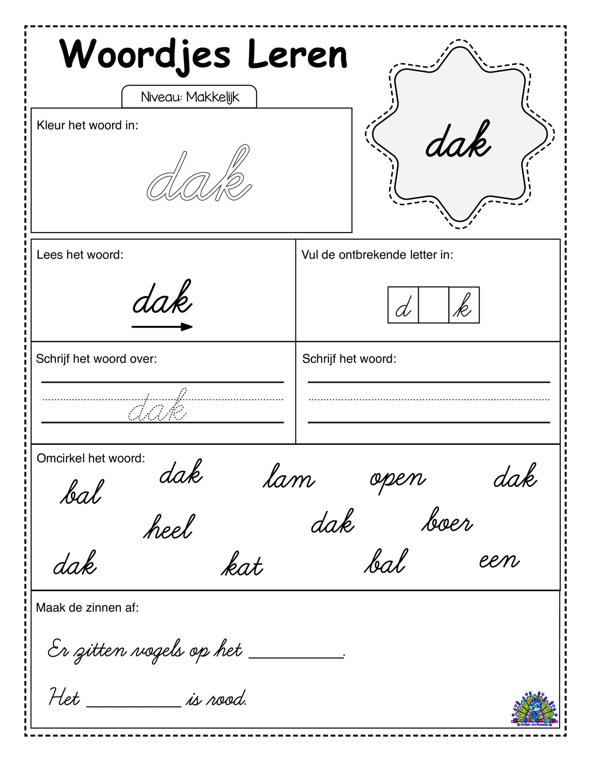 Easy Dutch 30 cursive worksheets 14