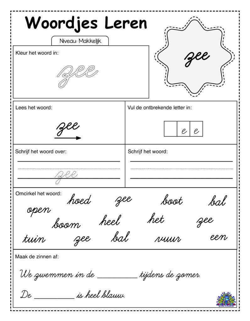 Easy Dutch 30 cursive worksheets 24