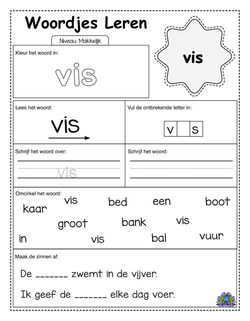 Easy Dutch 30 worksheets simple 4