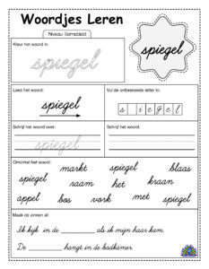 Average Dutch 40 cursive worksheets 12