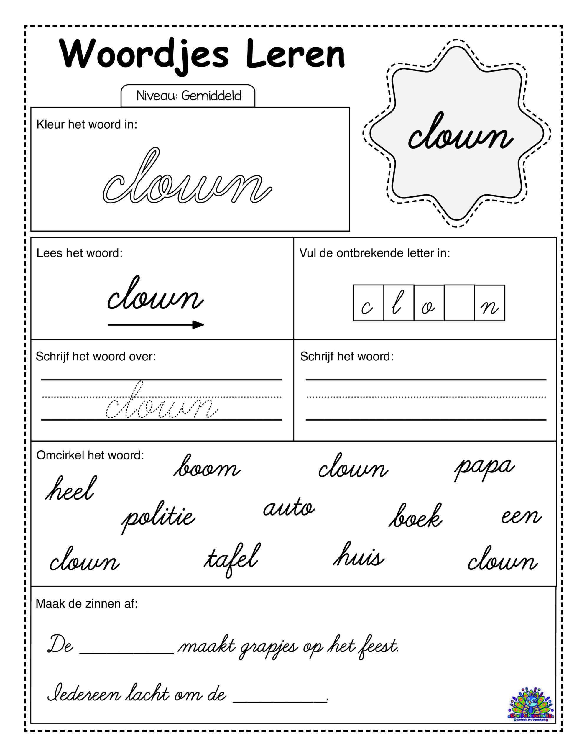 Average Dutch 40 cursive worksheets 37