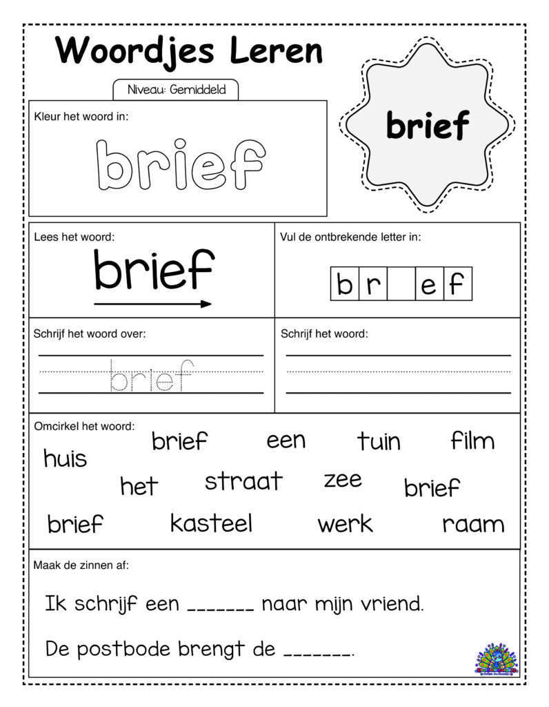 Average Dutch 40 worksheets simple 4