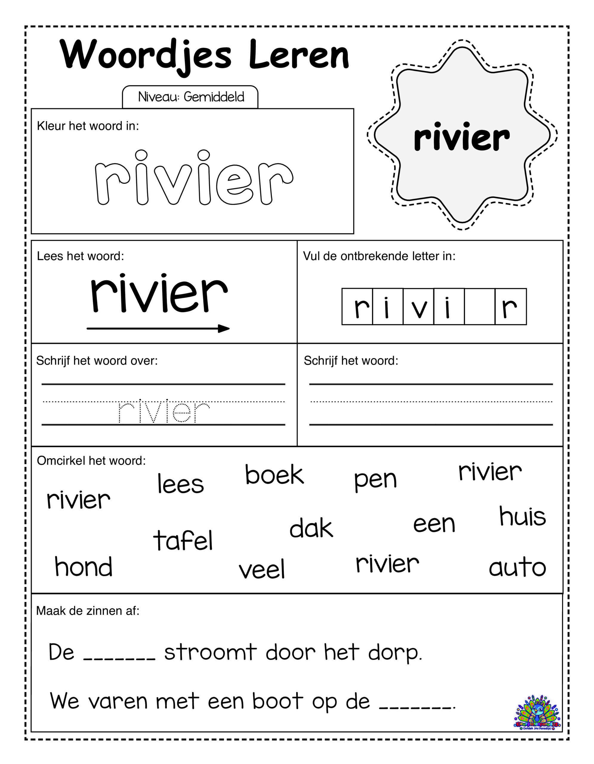 Average Dutch 40 worksheets simple 9