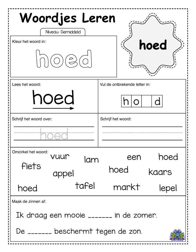 Average Dutch 40 worksheets simple 11