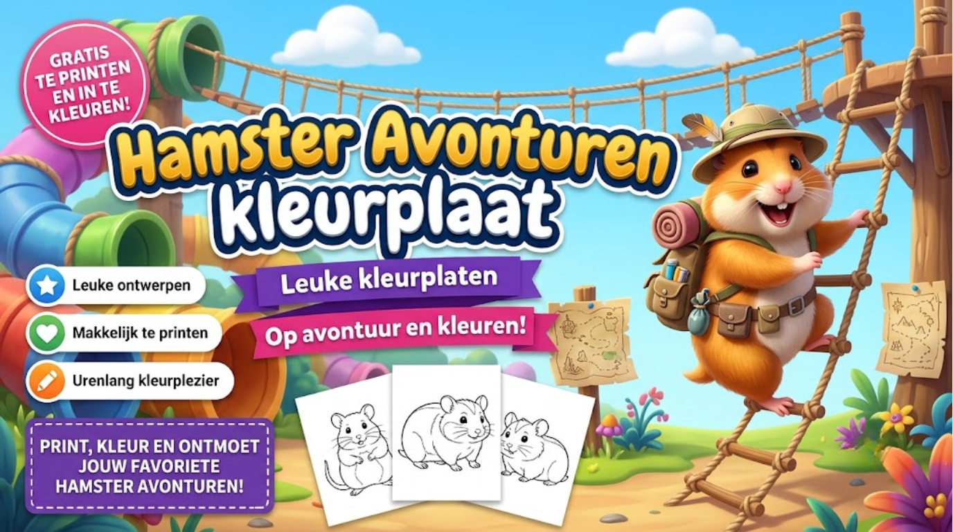 Campbelli Dwerghamster kleurplaat