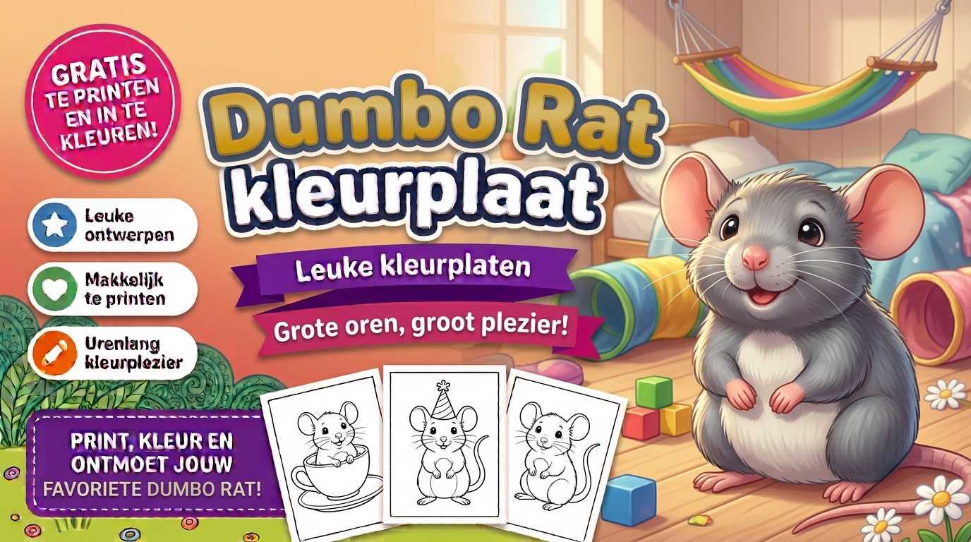 Dumbo Rat kleurplaat