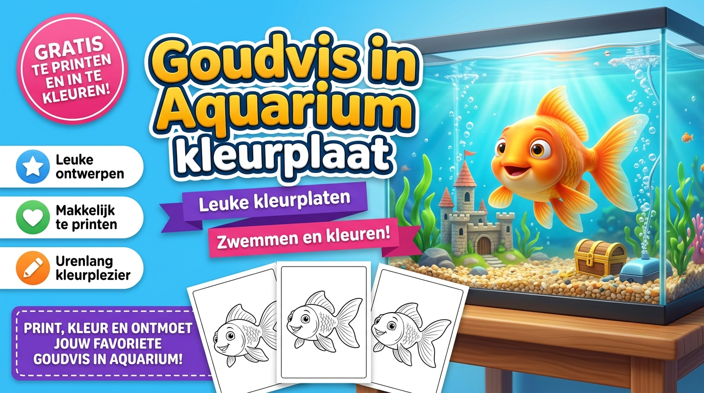 Goudvis in Aquarium kleurplaat