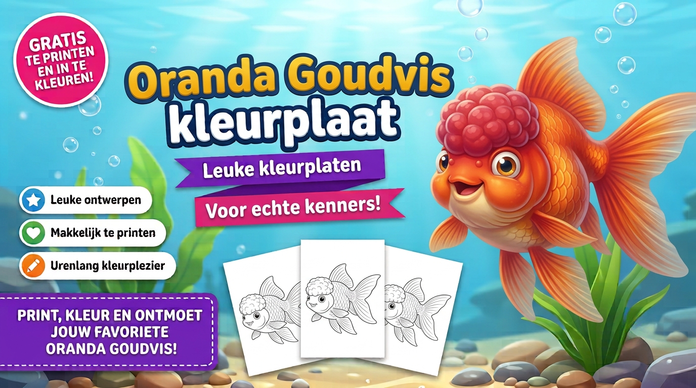 Oranda Goudvis kleurplaat