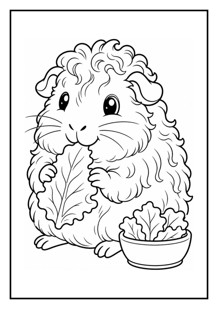 Schattige krulhaar cavia die in een kartonnen doolhof duikt