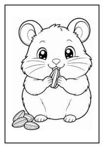Chinese Hamster Rolling a Berry Down a Slope