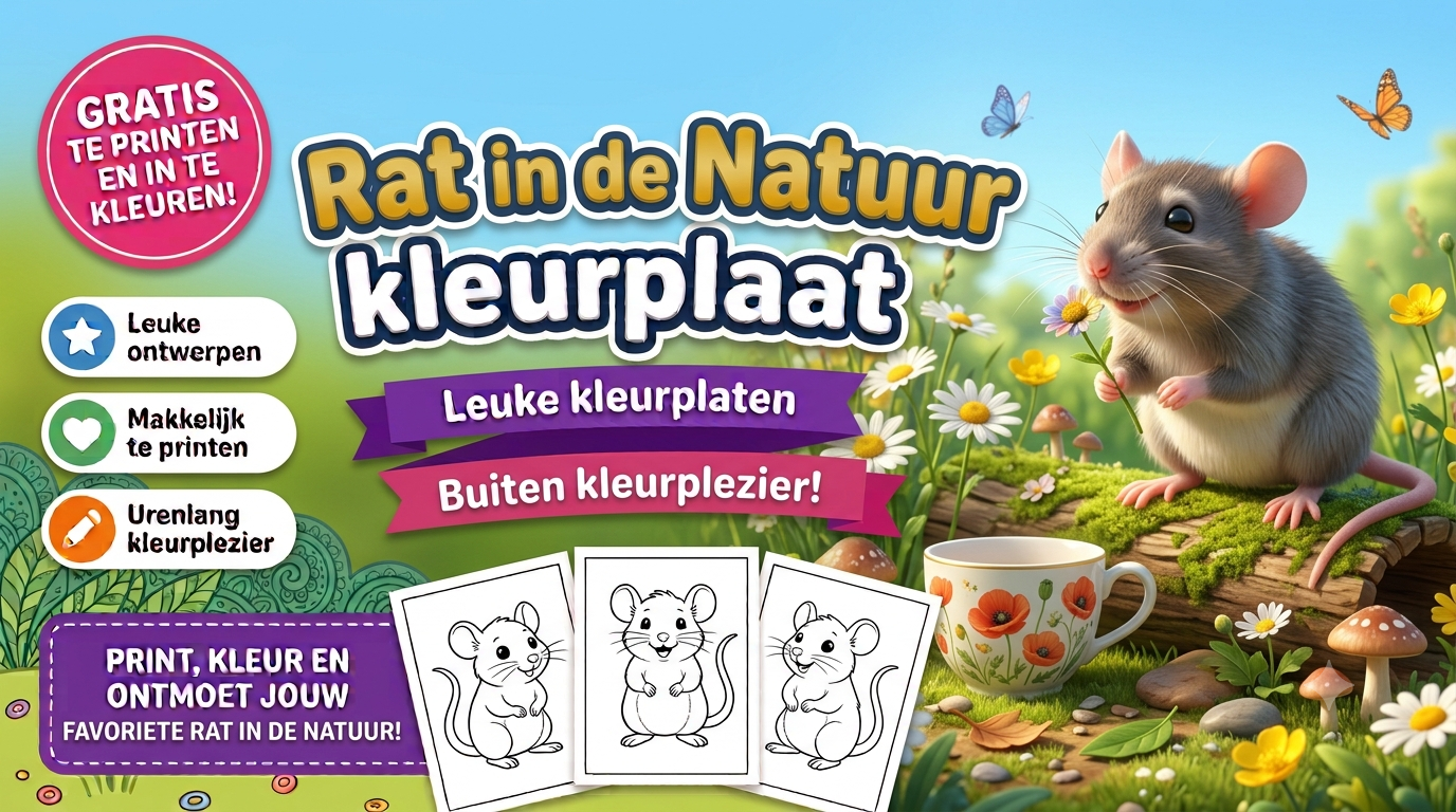 Rat in de Natuur kleurplaat
