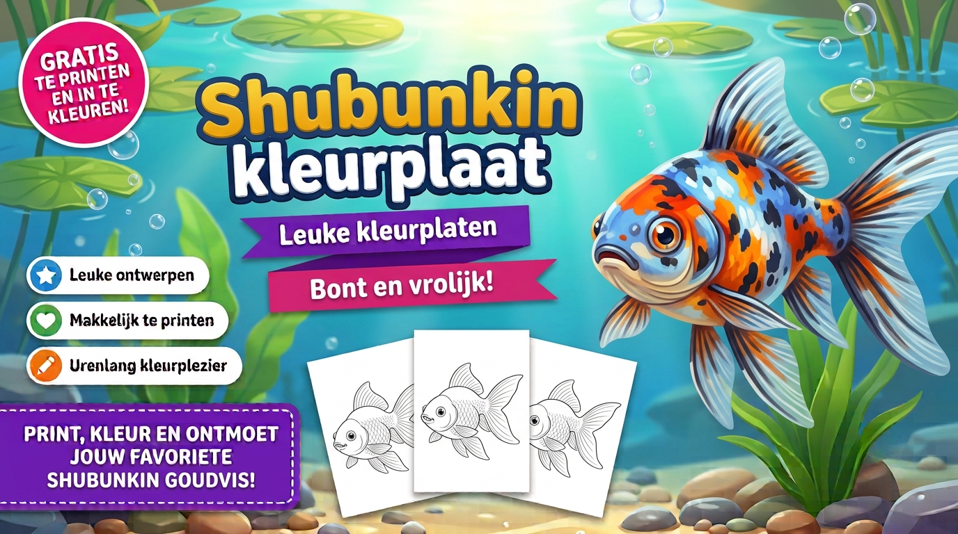 Shubunkin Goudvis kleurplaat