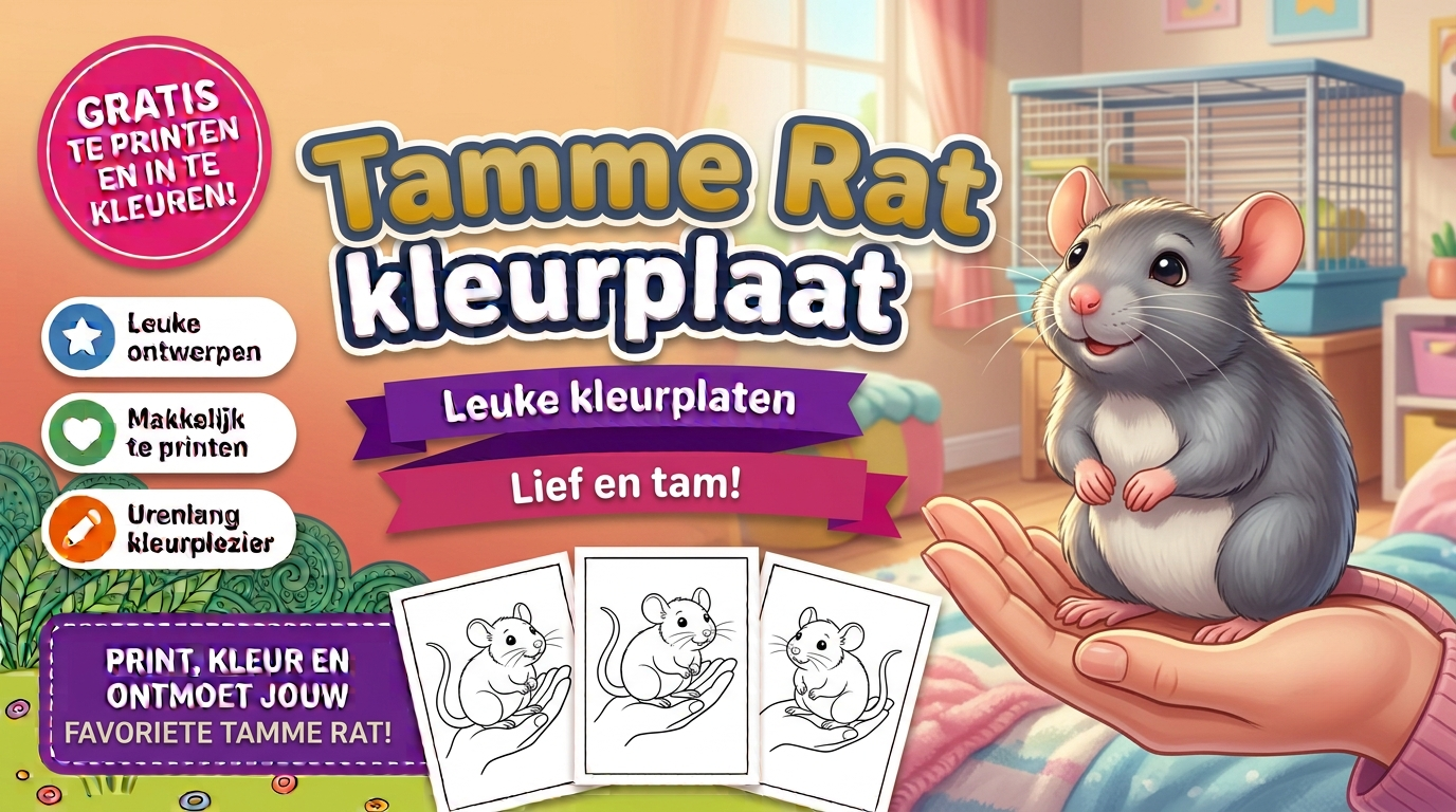 Tamme Rat kleurplaat